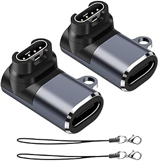 Adapter do ładowania zegarka, 2 sztuki, gniazdo USB typu C na wtyczkę, kompatybilny z Garmin Fenix 7/7S/7X/6/6X/6S i więcej