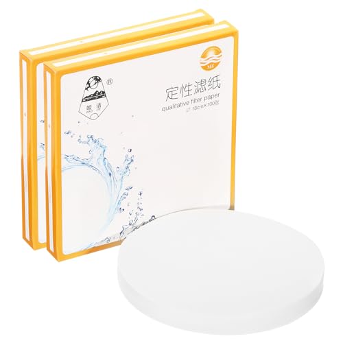 Image of PATIKIL 200Pcs 18cm Qualitative Filter Paper Circles, Fast Speed Round Laboratory Filter Paper Chemical Industrial Oil Testing Funnel Filter Paper