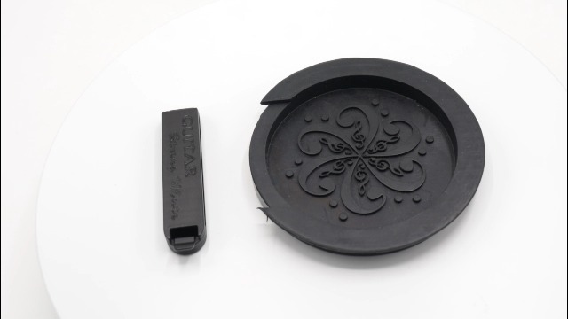 Protecteur De Rosace Guitare Acoustique En Silicone - Anti-Poussière Et Réduction De Résonance - 96mm Noir - 8