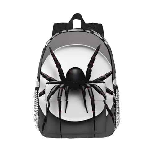 Sac à dos araignée noire mixte pour université, sport et randonnée