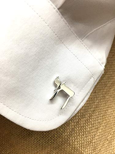 Mancuernillas de Plata Esterlina con Símbolo Hebreo Chai miniatura 2