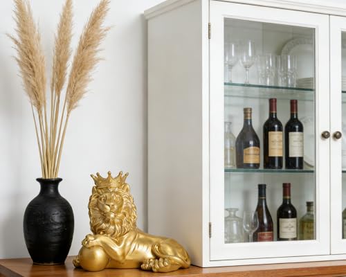 Estatua León Feng Shui Decoración Hogar Dorada miniatura 7