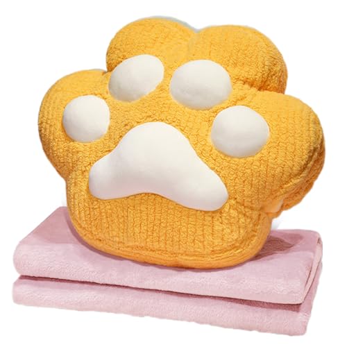 二重使用猫の足折りたたみ空調毛布枕車のインテリアクッション 2 で 1 キルトオフィス昼寝アーティファクト空調毛布