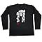 長袖Tシャツ黒ｘ文字白