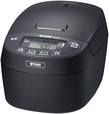 タイガー魔法瓶(TIGER) 炊飯器 5.5合 圧力IH 炊きたて 遠赤5層土鍋コート釜 粒立ち保温 お手入れ簡単 ブラック JPV-N100K