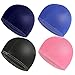 Swim Cap 4Pcs Elastic Swimming Cap Comfortable Polyamide Swim Caps for Women Men Bathing Classic Adult Winter & Summer Swimming Hat for Long and Short Hair Caps for Women