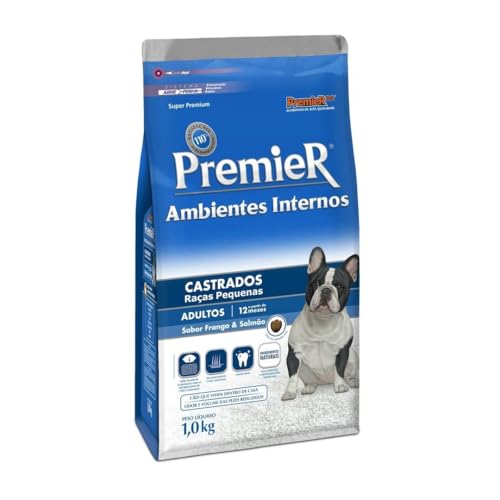 Ração Premier para Cães Adultos Castrados Sabor Frango e Salmão 1kg