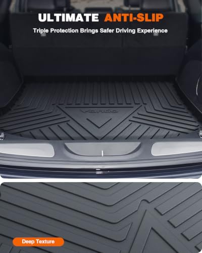 Image of Cargo Liner for 2011-2021 Jeep Grand Cherokee (Not for Grand Cherokee L), Custom Fit TPE Trunk Mat, All Weather Heavy Duty Waterproof Anti-Slip Cargo Tray Protector