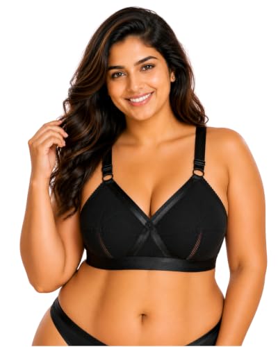 Image of SONA Perfecto Plus Size Cotton Full Coverage Bra for Women Heavy Bust