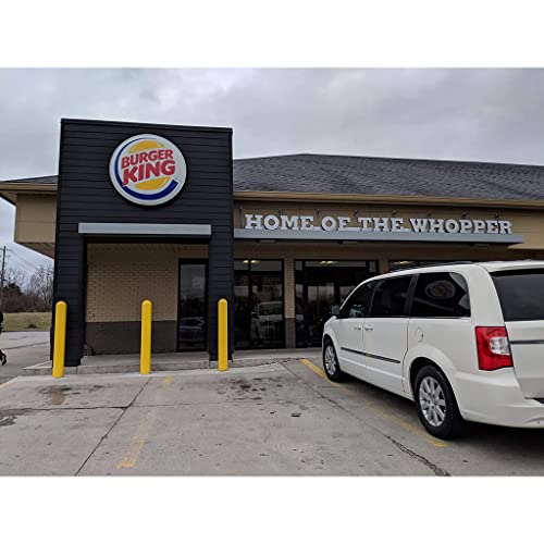 Ideal Shield 1/4" Yellow Bollard Cover - (6-6 5/8" X 52"). Dome Top Bollard Post Sleeve. Installation Tape Included #TOP5