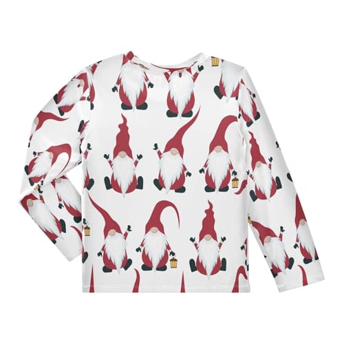 Boys Rash Guard Swim Shirt Long Sleeve UPF+ 50 Sun Shirts Quick Dry Shirt Christmas Gnomes for Toddler Kids2