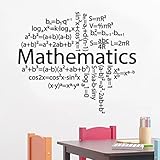 MILUXUEXUN Math Equations School Classroom Wall Sticker Vinyl Home Decor Teen Room Bedroom Decal Removable Mural
