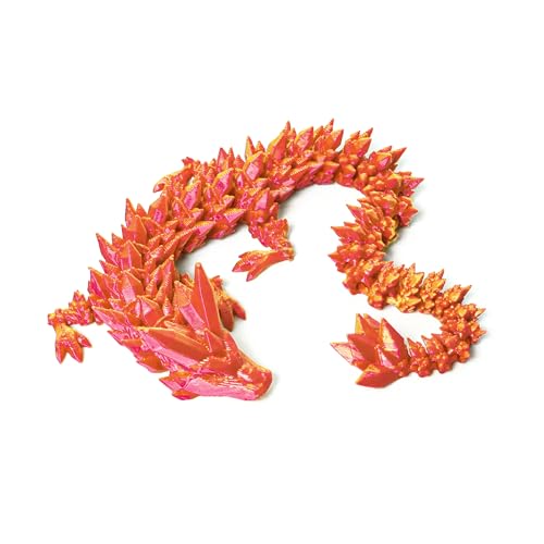 Flavery 3D Printed Dragon - 12 inch Articulated Crystal