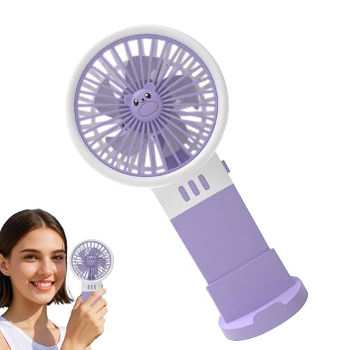 Lnhgh Ventilador de mano plegable para mujeres, ventilador personal ligero y potente, dispositivo de refrigeración personal multifuncional para oficinas de aventura, trabajo de trabajo y