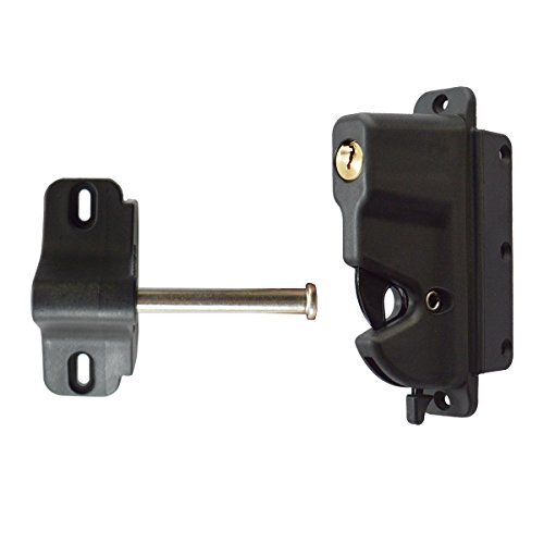 Nationwide Industries KLADV-P1-BK-KA Keystone Black Nylon Polymer Key-Lockable Latch thumb #1