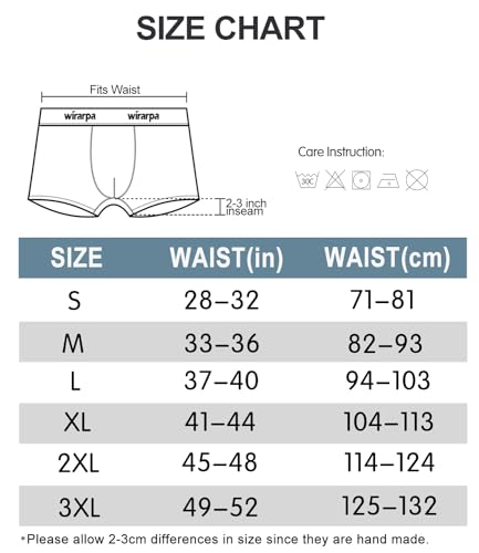Wirarpa 1416A31-4P-M Men'S Underwear Micro Modal Trunks Soft Microfiber Boxer Briefs Size M,4 Packs thumb #5