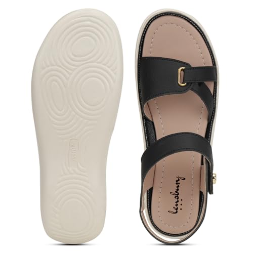 Image of LENSBURY Women Stylish Slippers Flip Flops Cream Flat Slip on Sandals I Stylish and Casual I Comfortable & Lightweight LBFL35
