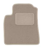 Realizzate in moquette in polipropilene da 2300 g/m² e uno spessore di circa 5 mm, di colore beige, con finitura esteticamente gradevole, beige nero.