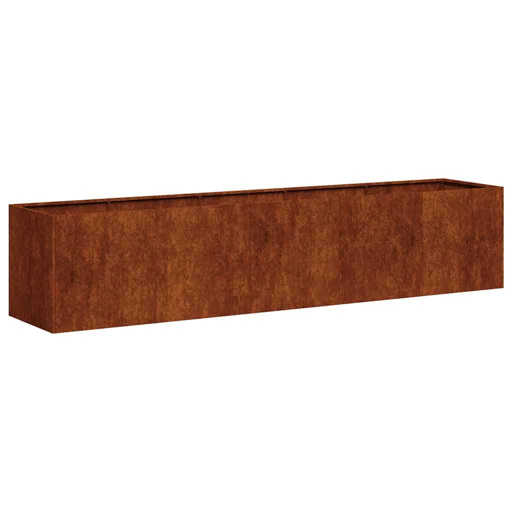 vidaXL Pflanzkübel Rostig 200x40x40 cm, wetterfester Stahl