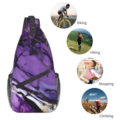 Mochila tipo bandolera estampada para senderismo y uso diario miniatura 6