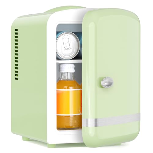 Antarctic Star 4L/6 Cans Compact Refrigerator,Portable Mini Fridge Skin Care,Cooler and Warmer for Bedroom,Car,Office &  - Detailed View