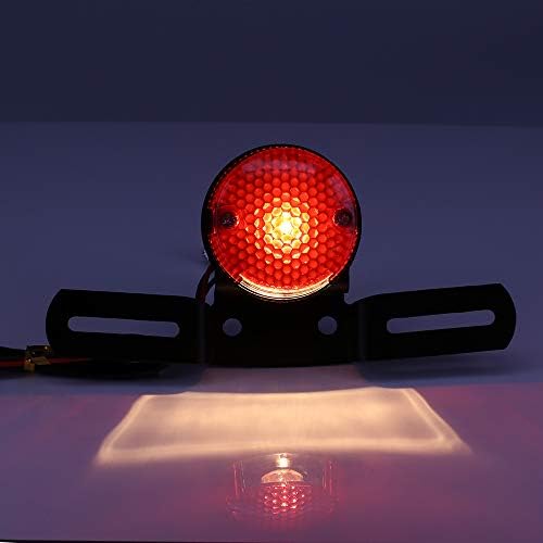 Krtopo Tail Brake Stop Motorcycle Turn Signal Light Red Chopped Fender Edge Universal Modified Retro