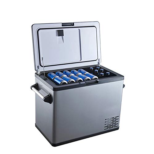 Car Refrigerator 54 Quart Car Cooler -4℉~68℉ 12 Volt Refrigerator with 12/24V DC and 110-220V AC Adapter, Portable Refrigerator for Car Camping and Truck RV Home