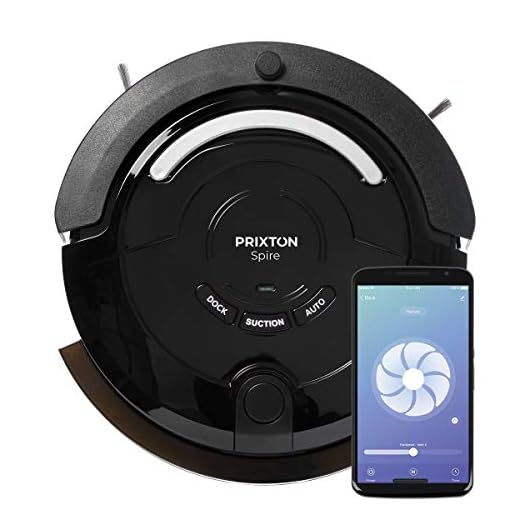 PRIXTON Spire 916 - Robot Aspirador/Robots Aspiradores Fregasuelos, con App para Móvil, Programable, para Suelo Seco y Húmedo con 3 Modos de Limpieza: Automática, Esquinas, Profunda