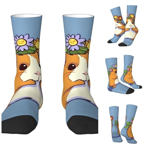 LZQPOEAS Smiling Animal Athletic Socks Unisex Cushioned Crew Socks Hiking Running Calf Sock Soft Above Ankle Sock