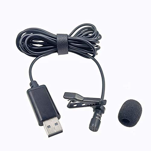 NewTH Microfono USB Lavalier da bavero con cavo da...