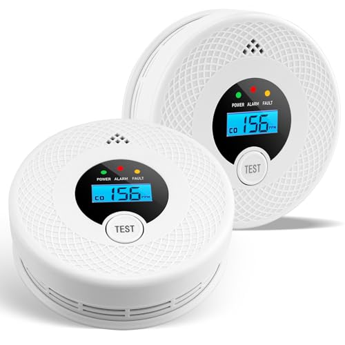 2-Pack LCD Smoke & CO Detector