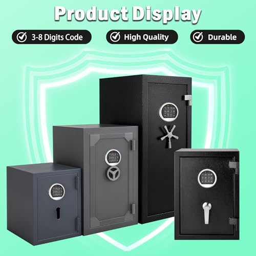 Gun Safe Lock Replacement Electronic Safe Lock with Solenoid Lock & 2 Override Keys, Chrome Keypad High Security Fireproof Safe Box and More - Thumbnail 7