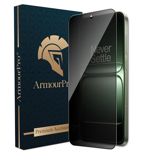 Image of ArmourPro Privacy Tempered Glass for OnePlus 13s - Anti-Spy Anti Peeping Screen Protector, 9H Hardness, Edge-to-Edge Coverage, Ultra Thin, Bubble-Free Installation Kit | Black