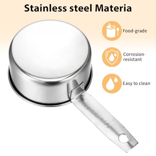 Medidor para comida de perro de 1/2 taza acero inoxidable 2 piezas miniatura 3