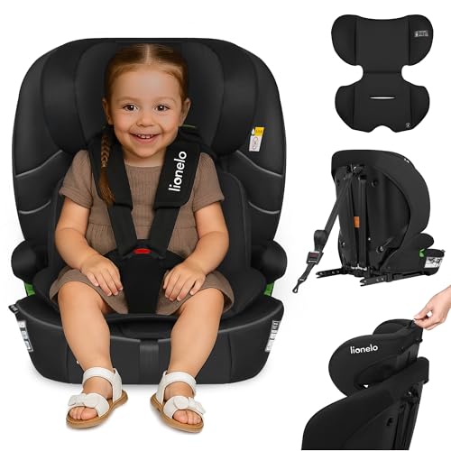 LIONELO Seggiolino Auto BILLY i-Size per Bambini 76–150 cm (15 mesi–12 anni) Installazione ISOFIX o cintura, Poggiatesta 10 Liveli, Protezione laterale, TopTether, Cinture a 5 punti, Ultima Norma R129