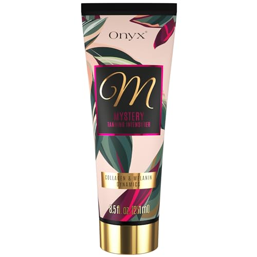 Onyx Mystery Accelerator Tanning Lotion - No-Bronzer - White Lotion for Tanning Bed - Tan Enhancer for Women - Anti-Orange Formula and Collagen Boost