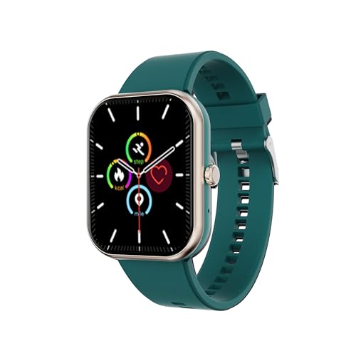 Image of GIZMORE Ultra Max 2.01 Inch Always-On-Big Display | 600 NITS Brightness & Split Screen | Rotating Crown| AI Voice Assistance | Health Suite | Bluetooth Calling Smart Watch for Men and Women (Green)