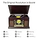 FEKTIK Bluetooth Record Player 10 in 1,FEKTIK 3-Speed Turntable for Vinyl with Speakers, LP to MP3 Converter, CD, Cassette Player, FM Radio, Wireless Streaming | Coffee
