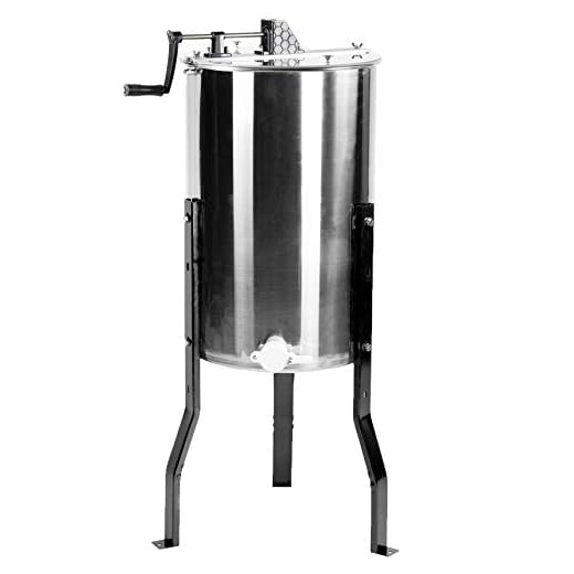 VIVO New Large Two 2 Frame Stainless Steel Manual Crank Bee Honey Extractor SS Honeycomb Spinner Model (BEE-V002)