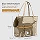 pecute Hundetasche für Kleine Hunde 4kg, Tragetasche Hund Hundetragetasche Leichte, Faltbare Hundetransportbox, Katzen Transporttasche für Unterwegs (Khaki)