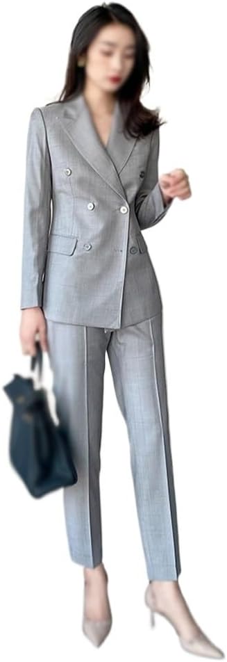 Women's Spring and Autumn Grey Commuter Business Suit