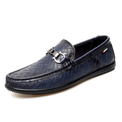 Mens Genuine Cowhide Loafers Slip - Ons, Casual Driving Flat Walking Moccasin, Business Boat Shoes, Fashion Slipper, for Wedding