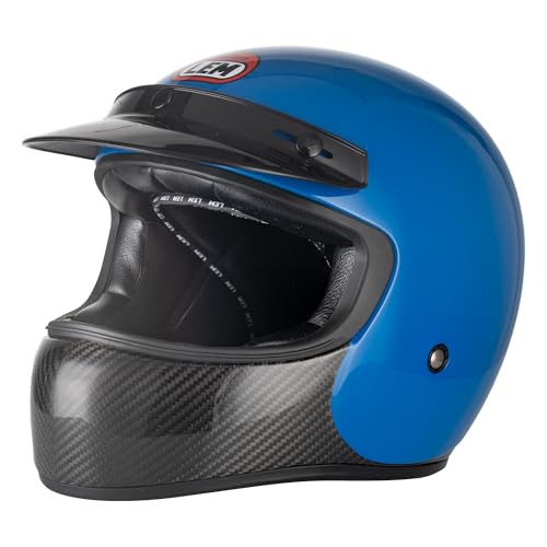 LEM Retro Motocross Helmet Carbon Fiber