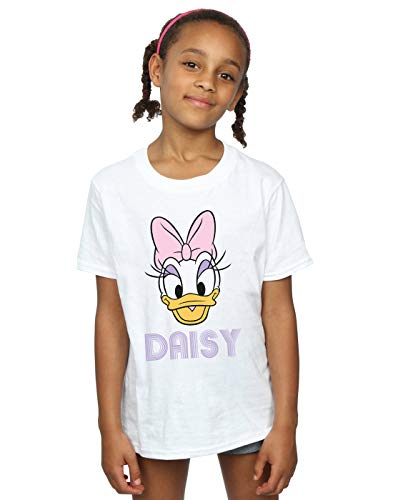 Image of Disney Girls Daisy Duck Face T-Shirt 9-11 Years White