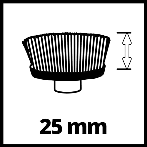 Original Einhell Bürste ULTRA 95/25 für PICOBELLA (Zubehör und Ersatzteil für die Einhell Akku-Oberflächenbürste PICOBELLA 18/90, harte Messing-Borsten für hartnäckigen Schmutz)