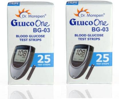 Dr. Morepen BG-03 Blood Glucose Test Strips 25s Pack (Pack of 2)