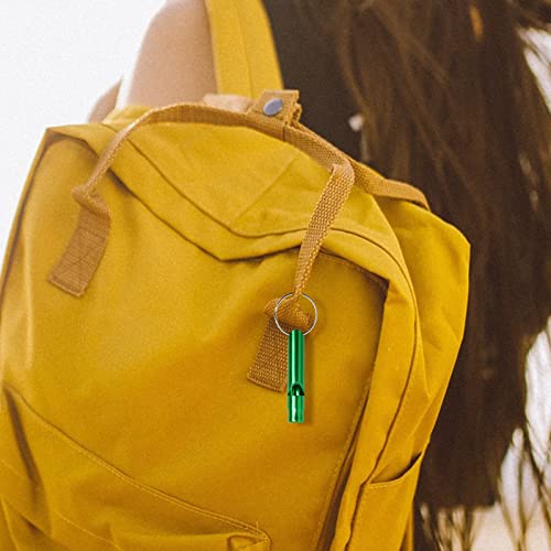Hapy Shop 20 Pcs Extra Loud Aluminum Whistles With Key Chain Emergency Whistles For Camping Hiking Hunting Sports And Emergency Situations,Sturdy And Light,Multiple Colors #TOP4
