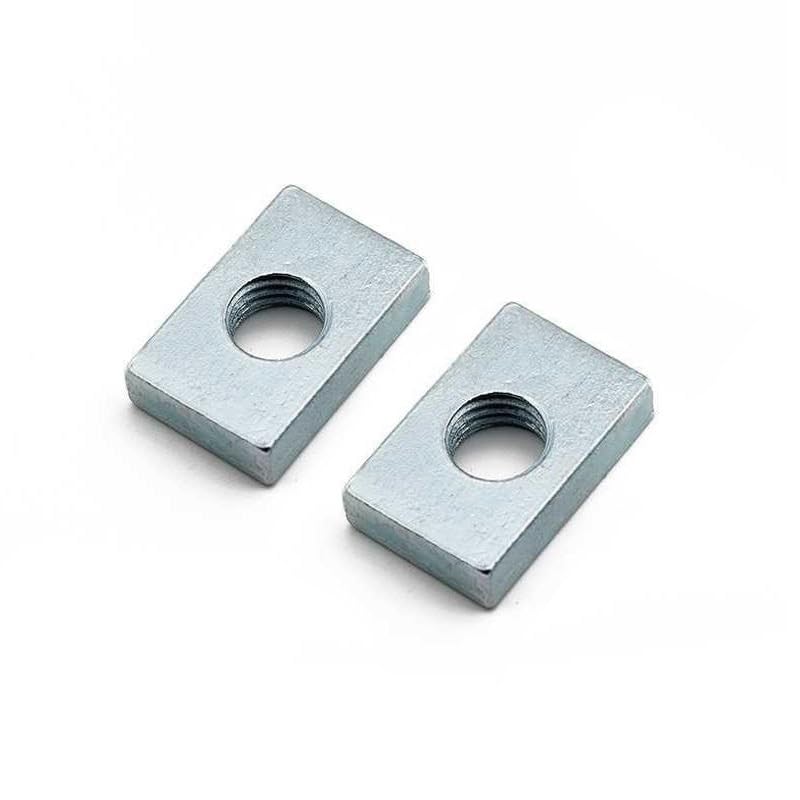 Square Nut M3 M4 M5 M6 M8 Rectangular Nuts GB39 Aluminum Profile Block Thin Carbon Steel Countersunk Nut （50pcs）(M8x20x15x5)