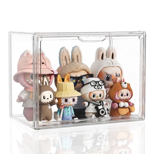 JOYZAN 透明 コレクションケース アクリル フィギュアケース 棚 マグネット式扉 ディスプレイケース 卓上 大型 27×22×36cm　アクリルケース　組み立てタイプ 展示ケース 収納ボックス ショーケース 積み重ね式 防塵 汚れ防止 （単品）