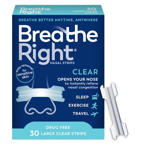 Breathe Right Nasal Strips Clear Large 30ct (Packaging May Vary)